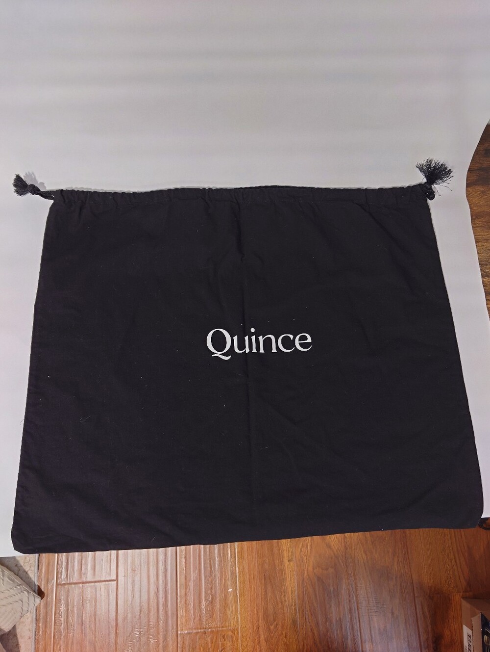 Quince Large Black Drawstring Dust Bag 24 x 19